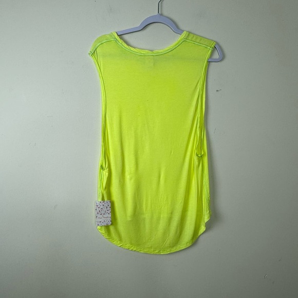 Free People Yellow The It Crew Neck Sleeveless Muscle Tank NWT Size XS - Picture 7 of 10
